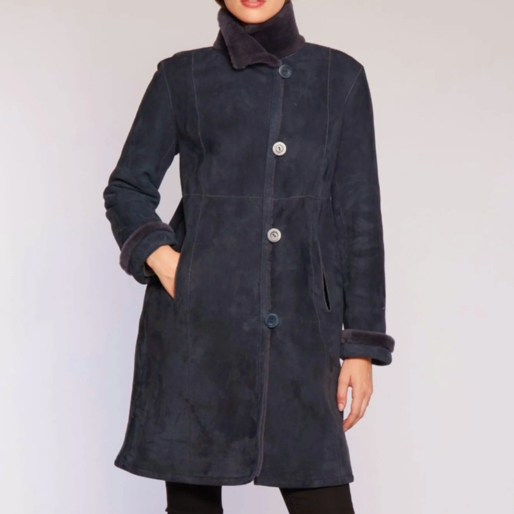Blue Duck Spanish Merino Shearling Coat.